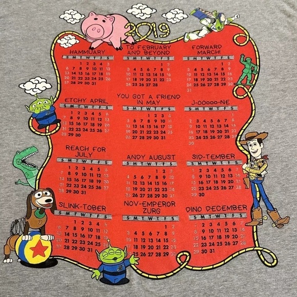 Toy Story Chinese New Year Of The Hamm Piggy Gray Disney RARE Mens Shirt Pixar M - Picture 5 of 5